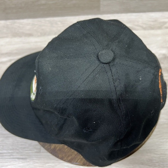 Harley Davidson Logo Ride Like The Wind American Needle Black Hat Cap Vintage - Picture 10 of 12